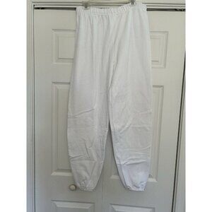 BP Cotton Blend White High Waisted Jogger Sweatpants Womens Size Large (L)